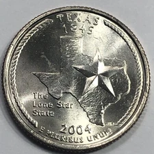 2004 D - Texas Statehood Quarter Dollar Dollar Coin
