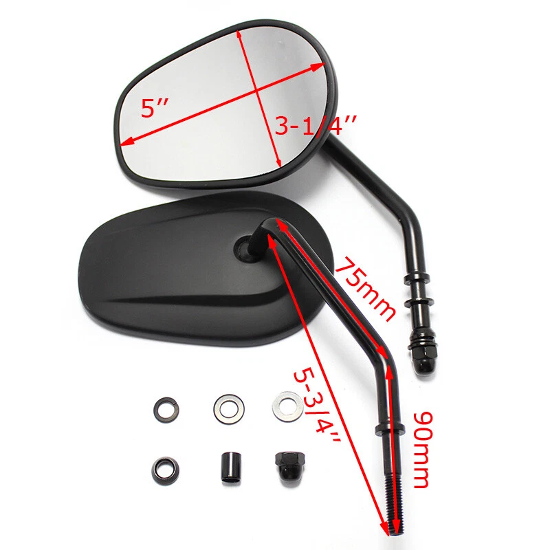 Espejos retrovisores laterales negros para motocicleta Harley Sportster XL1200N Forty Eight XL1200X Foto 3 de 4