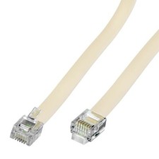7 FT feet RJ11 6P6C Modular Telephone Extension Cable Phone Cord Line Wire Beige