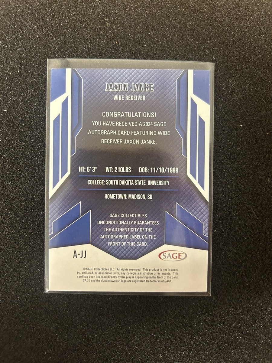 Jaxon Janke 2024 SAGE HIT Low Auto Silver Foil Autograph | eBay