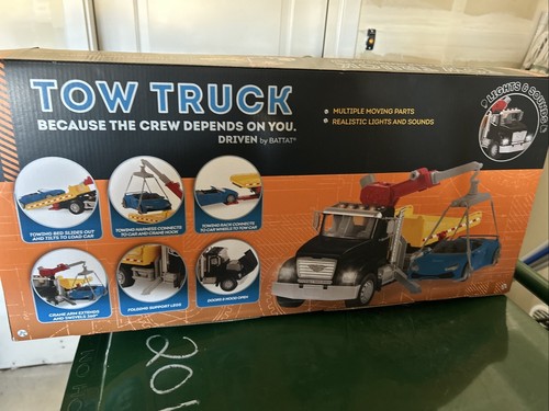 Driven by Battat Large Toy Truck with Crane Arm Tow Truck W Convertible Car - 第 5/5 張圖片