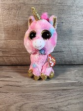 Beanie Boos TY ty Plush Fantasia Multicolor Unicorn Her Birthday Is May 8 