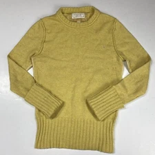American Eagle Sweater Womens Small Yellow Wool Angora Blend Soft Preppy