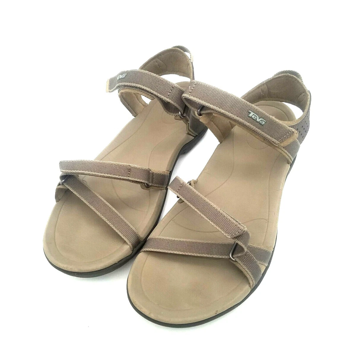 Teva Womens 1006263 Comfort Verra Strap Gray Taupe Strappy Sports Sandals US 10