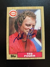 Ted Power Signed 1987 Topps #437 Card Cincinnati Reds Autograph COA