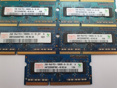 11x 2GB DDR3 RAM SO-DIMM Notebook Konvolut PC3-10600S Hynix HMT325S6BFR8C-H9 N0 - Bild 4 von 4