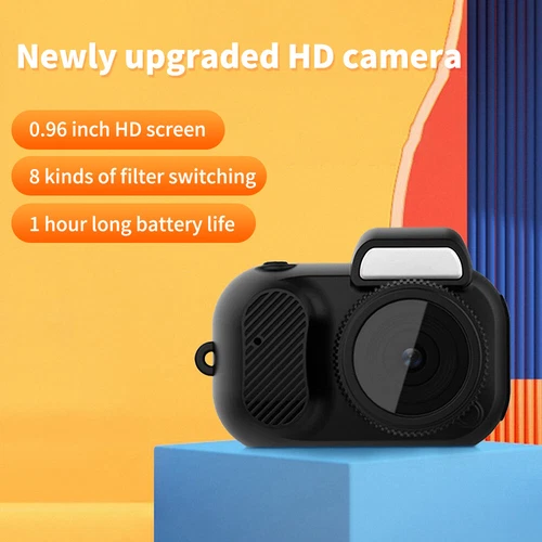 Llavero retro negro cámara mejorada 1080P HD mini cámara DV para estudiantes niños - Imagen 2 de 13