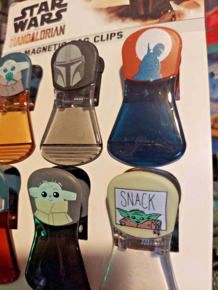 STAR WARS Mandalorian Disney Grogu Baby Yoda Bag Chip Clips 6Pack