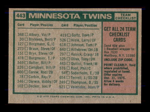 1975 TOPPS MINI BASEBALL / SEE DROP DOWN MENU for card you will receive. - Picture 87 of 141