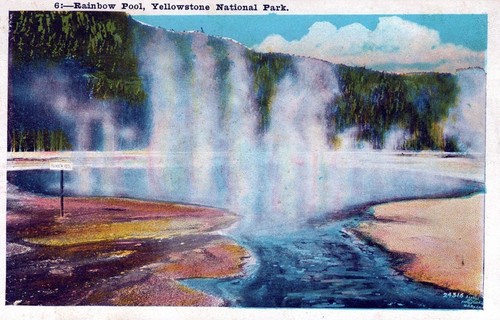 Rainbow Pool Yellowstone Nationalpark Postkarte