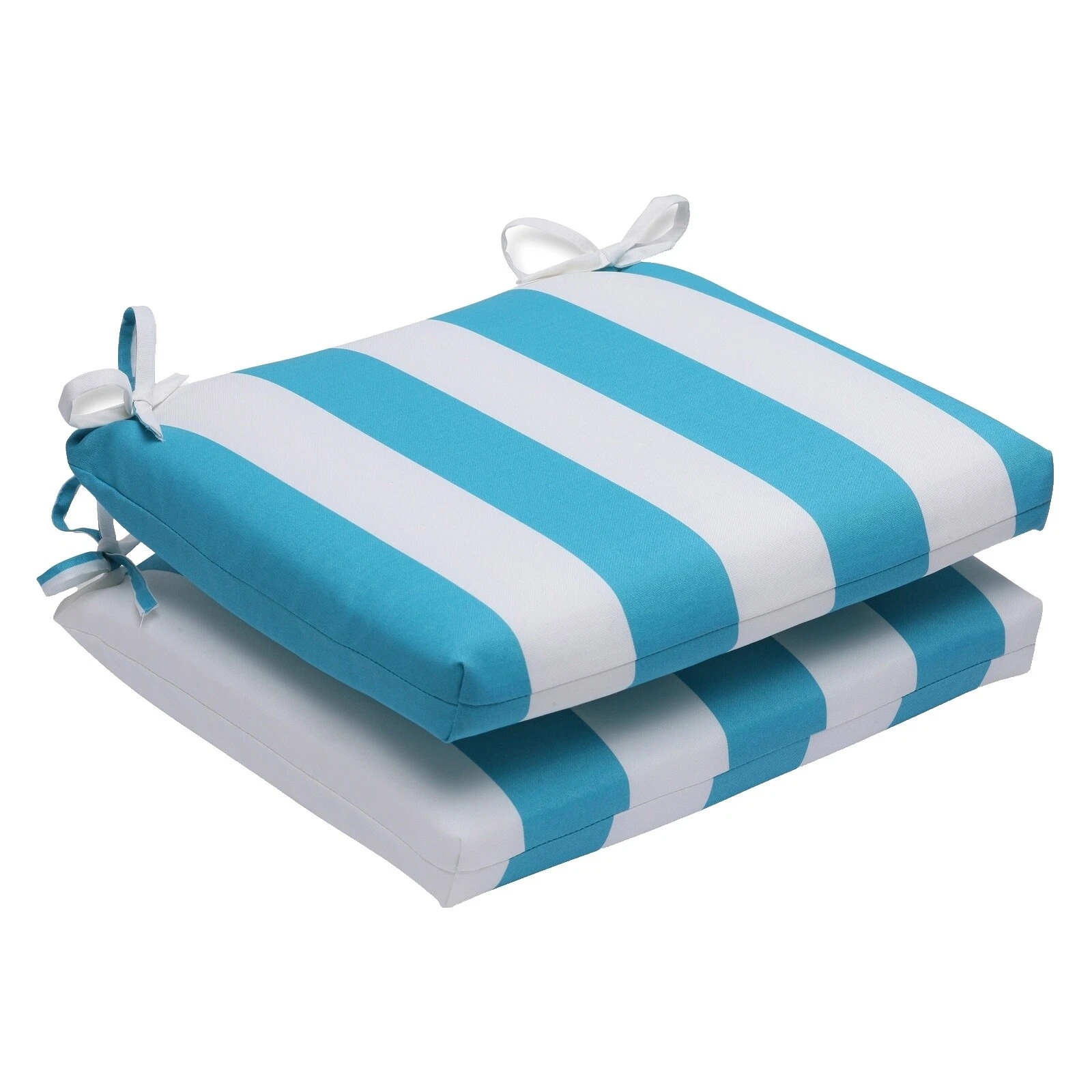 Cojines de muebles de patio a rayas de poliéster y almohadillas