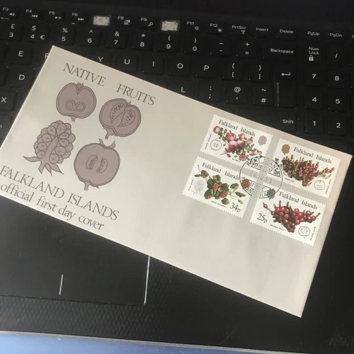1983 Falkland Islands Native Fruits Official FDC FIRST DAY COVER STANLEY PMK