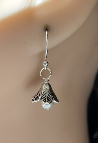 Ohrringe Zuchtperlen Sterlingsilber Blüte Sundance Treasures Schmuck