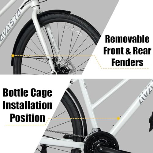  Neptune Road Hybrid Bike 700C Lightweight Aluminum Alloy M (17'' Frame) White