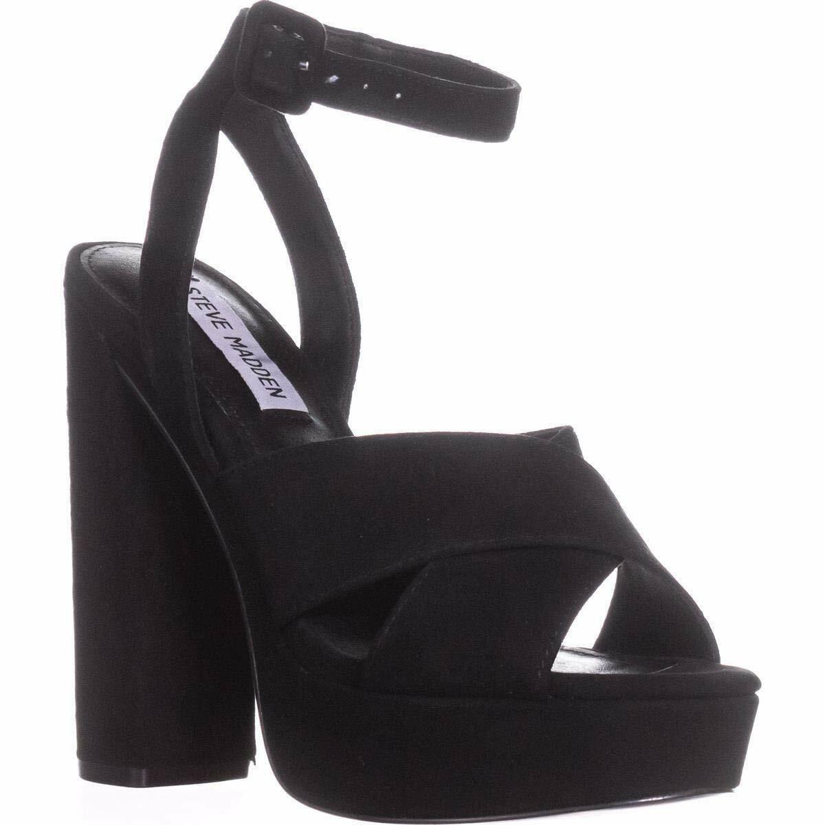 Steve Madden Frauen Jodi Jodi Jodi Offener Zeh Knoechel Riemen Leder Platform Pumps Schwar 84377f Steve Madden Frauen Jodi Jodi Jodi Offener Zeh Knoechel Riemen Leder Platform Pumps Schwar 84377f