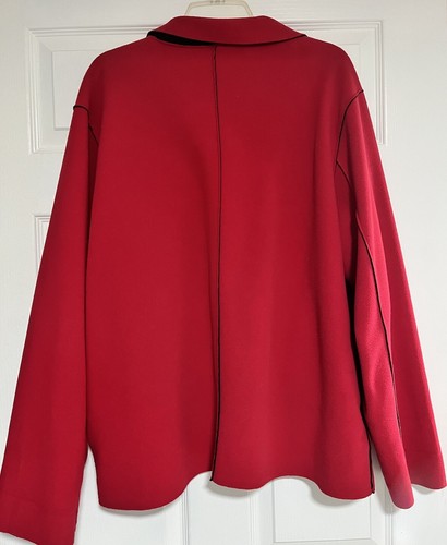 VINTAGE Teddi Pea Coat Womens Extra Large Red 1950’s Inspired Classy Elegant - Picture 4 of 6