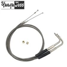 42" Stainless Steel Throttle Cable Idle Cable Kit for Harley Davidson 56579-02A