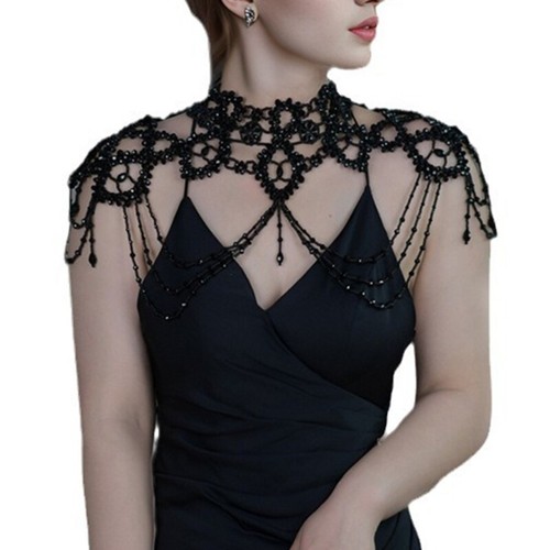 Sophisticated Pearls Chain Necklace Shoulder Shawl Multifunction Tassels Jewelry - Picture 11 of 11
