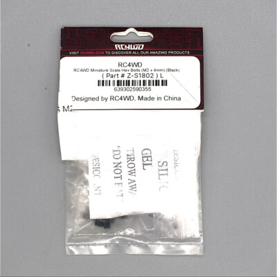 RC4WD Z-S1802 Miniature Scale Hex Bolts (M2 x 4mm) (Black) | eBay