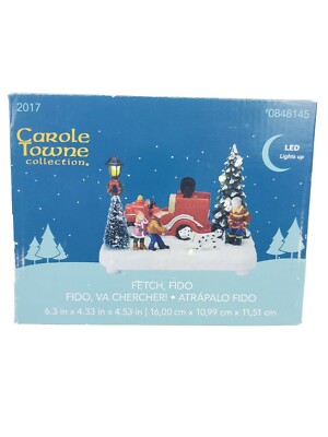 Carole Towne Collection 2017 Fetch Fido Christmas Village Lights Up #0848145