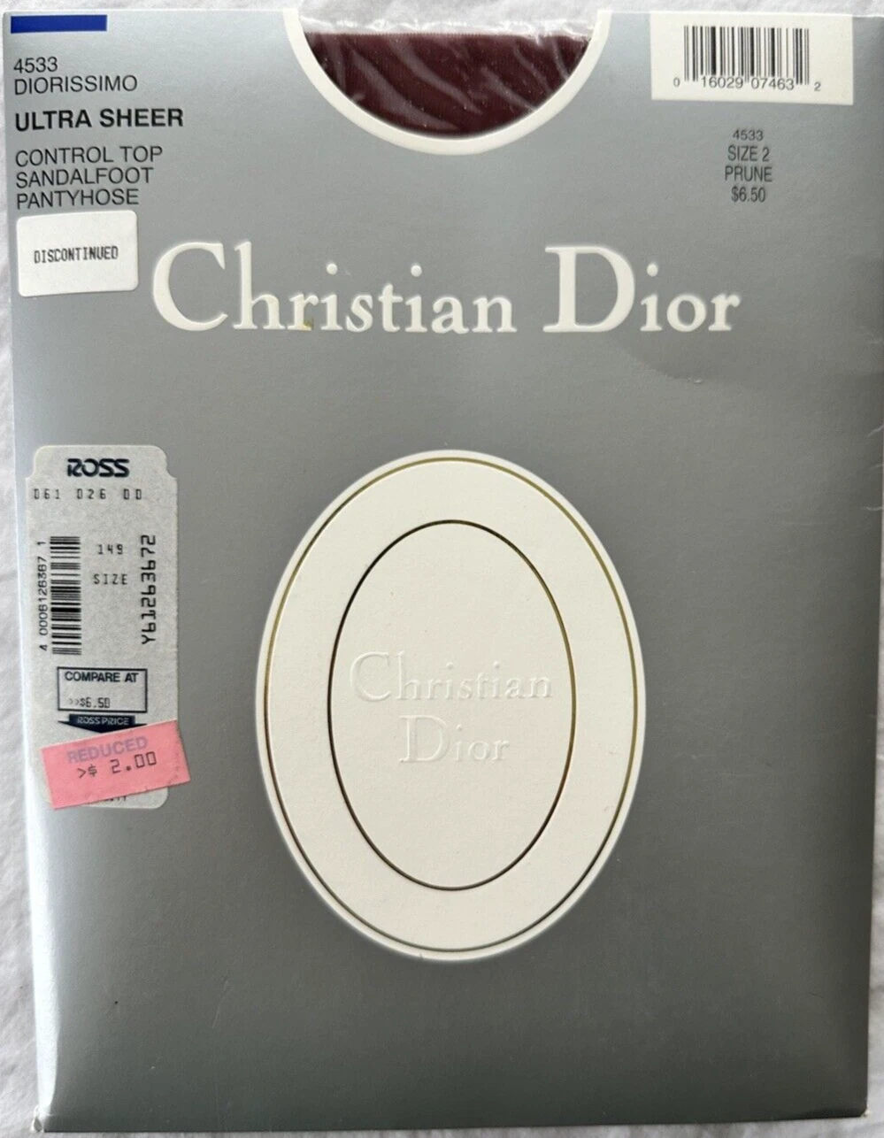 Christian Dior 4533 Culotte Taille 2 Prune Control Top Sandalfoot Ultra Transparent