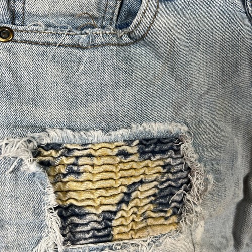 WAIMEA Denim Shorts skinny fit Kids size 12 Distressed Ripped Damaged Jeans. F - Picture 6 of 11