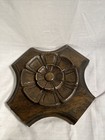 Antique Flower Bullseye Rosettes Architectural Salvage Wood Trim Furniture 9”
