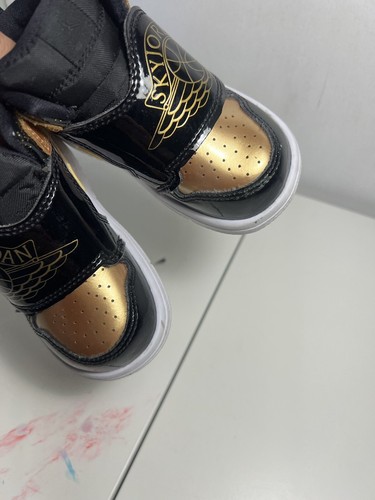 Nike Sky Jordan Shoes 6c Sneaker Baby Boy Gold Withe - Picture 2 of 6