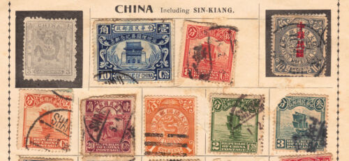 Imperial CHINA COLLECTION of Early 20th Century Used Stamps on an Album Page! - Picture 2 of 4