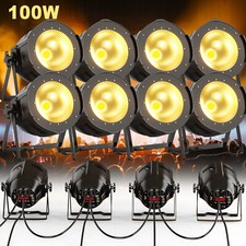8pcs 100W COB LED Stage Par Can Light DMX512 Audience Blinder DJ Party Light