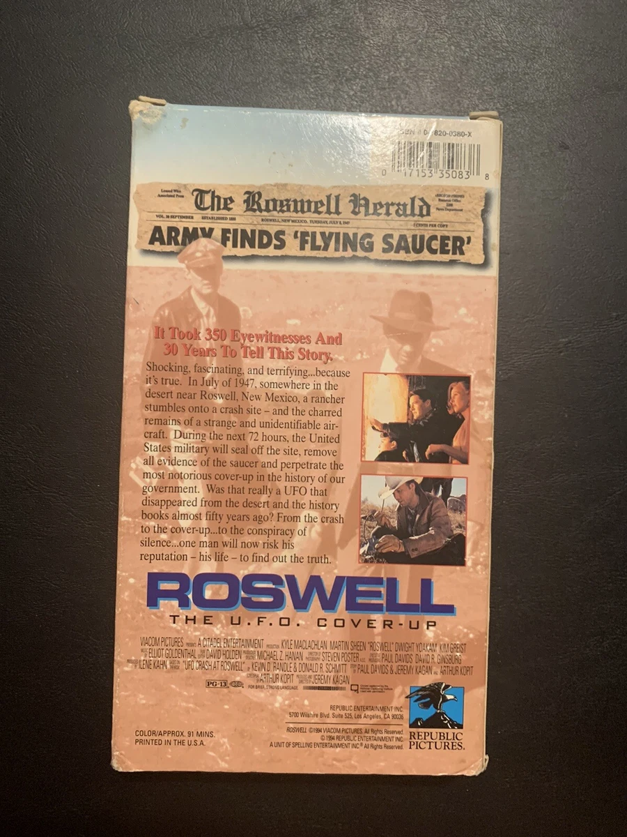 Roswell: The U.F.O. Cover-Up (VHS, 1995)