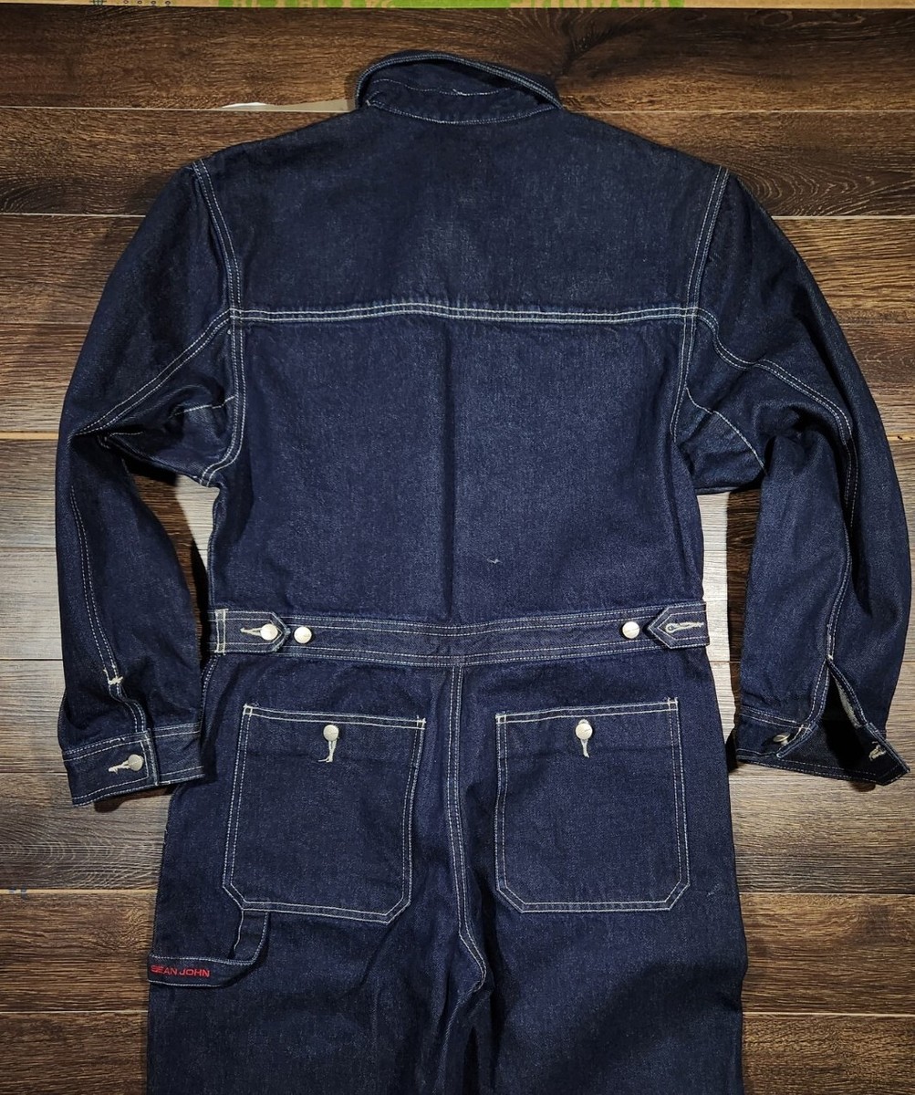 Seanjohn オーバーオール XL Vintage Mens Small Sean John Denim Coveralls Jumpsuit Kids