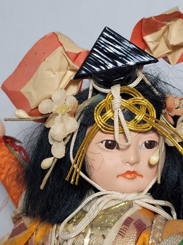 Vintage japanische Samurai-Puppe auf dem Ständer Krieger Kind asiatisch orientalisch - Bild 23 von 23