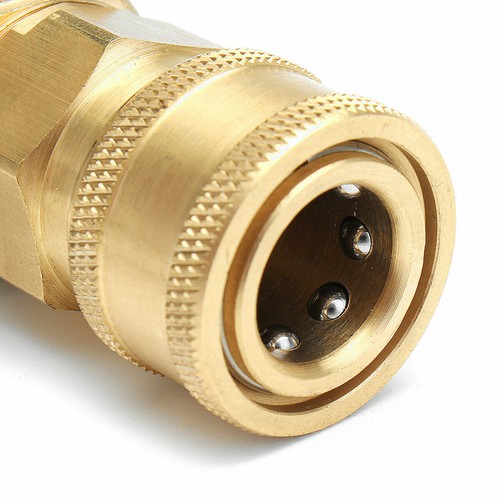 Pressure Washer Hose Barb Shut Off Ball Valve 3/8" Male Quick Release Coupler - Picture 6 of 8