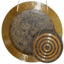 Solar Eclipse Gong by Raven Sounds, Handmade Bronze Wind Gong, Free Mallet