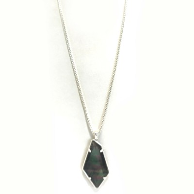 kendra scott black mother of pearl necklace