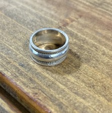 Vintage Sterling Silver Band Ring Size 8 Wedding Band. 11 Grams