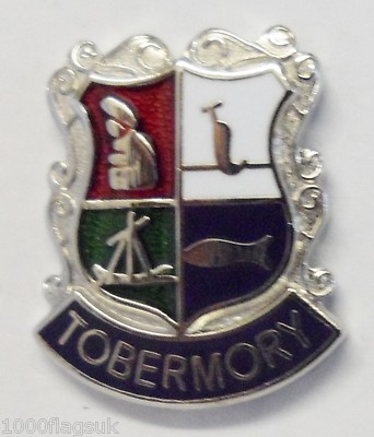 Tobermory Isle of Mull Argyll & Bute Schottland Kleinstadt Wappen Pin Anstecker (0225)