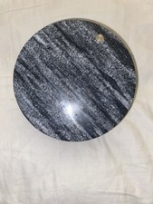 Marble Salt And Pepper Bowl/dual Compartment Cellar With Swivel Top.