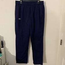 UA Under Armour Women  s Hustle Fleece Pants Large Navy New