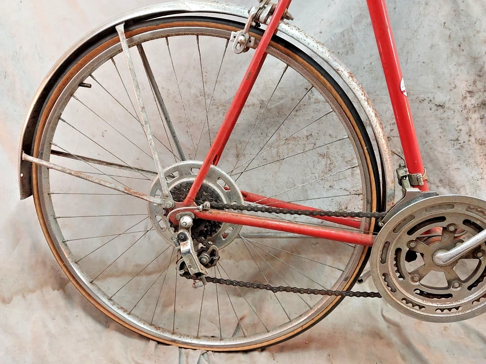 1972 Schwinn Continental 公路自行车 XXX-大号 67 厘米 10 速钢制美国制造橙色 — 第 3/4 张图片