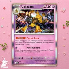 Alakazam Reverse Holo Rare Mega Evolution 56/132 Pokemon TCG Card Near Mint