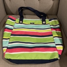 Thirty One Tall Organizing Tote In Preppy Pop- Pocket Inside And Outside 