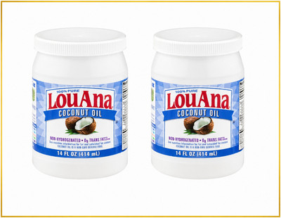 LouAna 100% Pure Coconut Oil 14 fl oz 2 Pack 