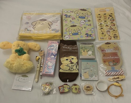 Pompompurin Sanrio Geschenkpaket Notizbuch Schreibwaren Aufbewahrung Stifte Zubehör süß