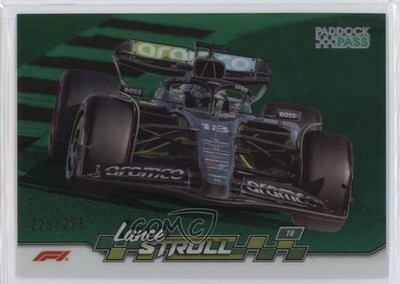 2024 Paddock Pass Formula 1 Car Chrome Green Refractor /275 Lance Stroll #42 vv7