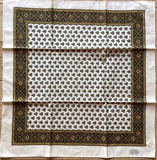 Souleiado Carré Foulard coton vintage Provence Dim. 60 5 cm x 61 5 cm
