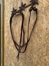 USED WESTERN LEATHER SPLIT REINS LOOP END