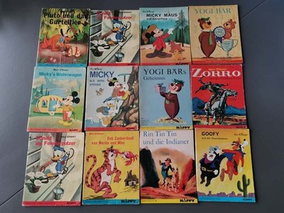 Ein kleines Disney Buch Heft Happy / 4 9 10 13 23 Goofy Pluto Rin Tin Yogi Bär