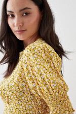 Dorothy Perkins Yellow Fit & Flare Dress Womens Occasion Dresses
